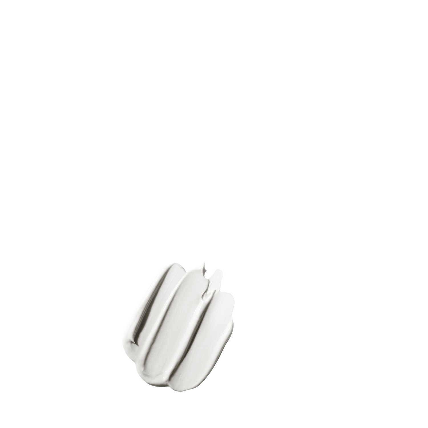 A dollop of white DAILY HABIT SPF 30 product on a white background