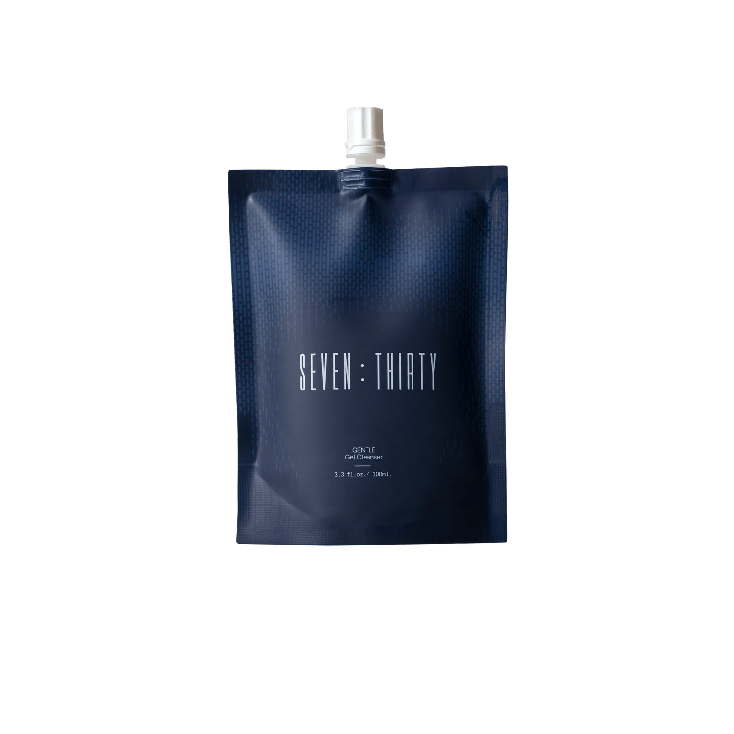 GENTLE Gel Cleanser in its nautical blue pouch on a white background