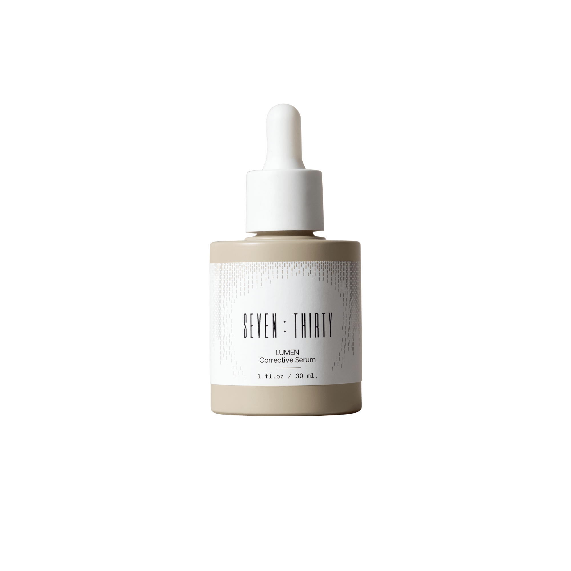 LUMEN Corrective Serum in a khaki bottle on a white background