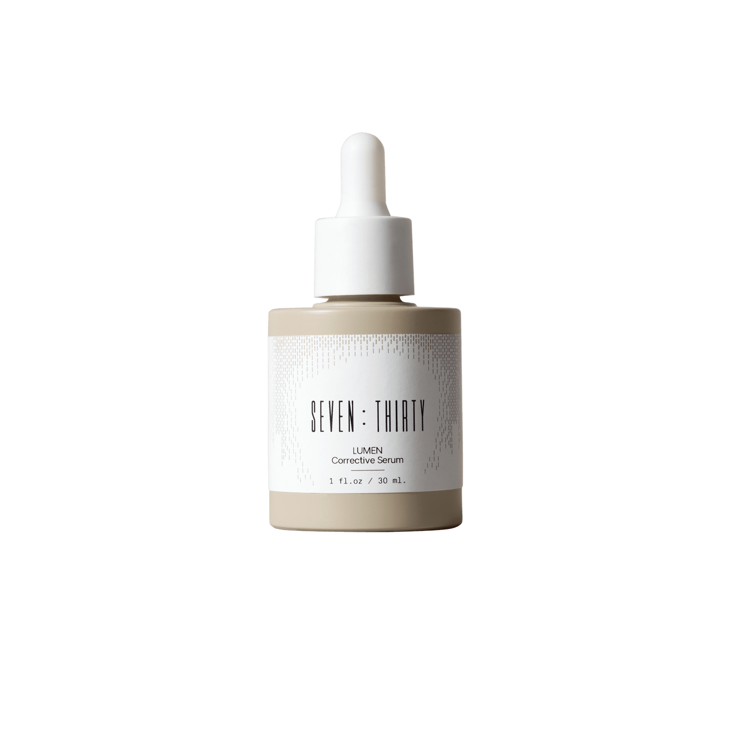 LUMEN Corrective Serum in a khaki bottle on a white background