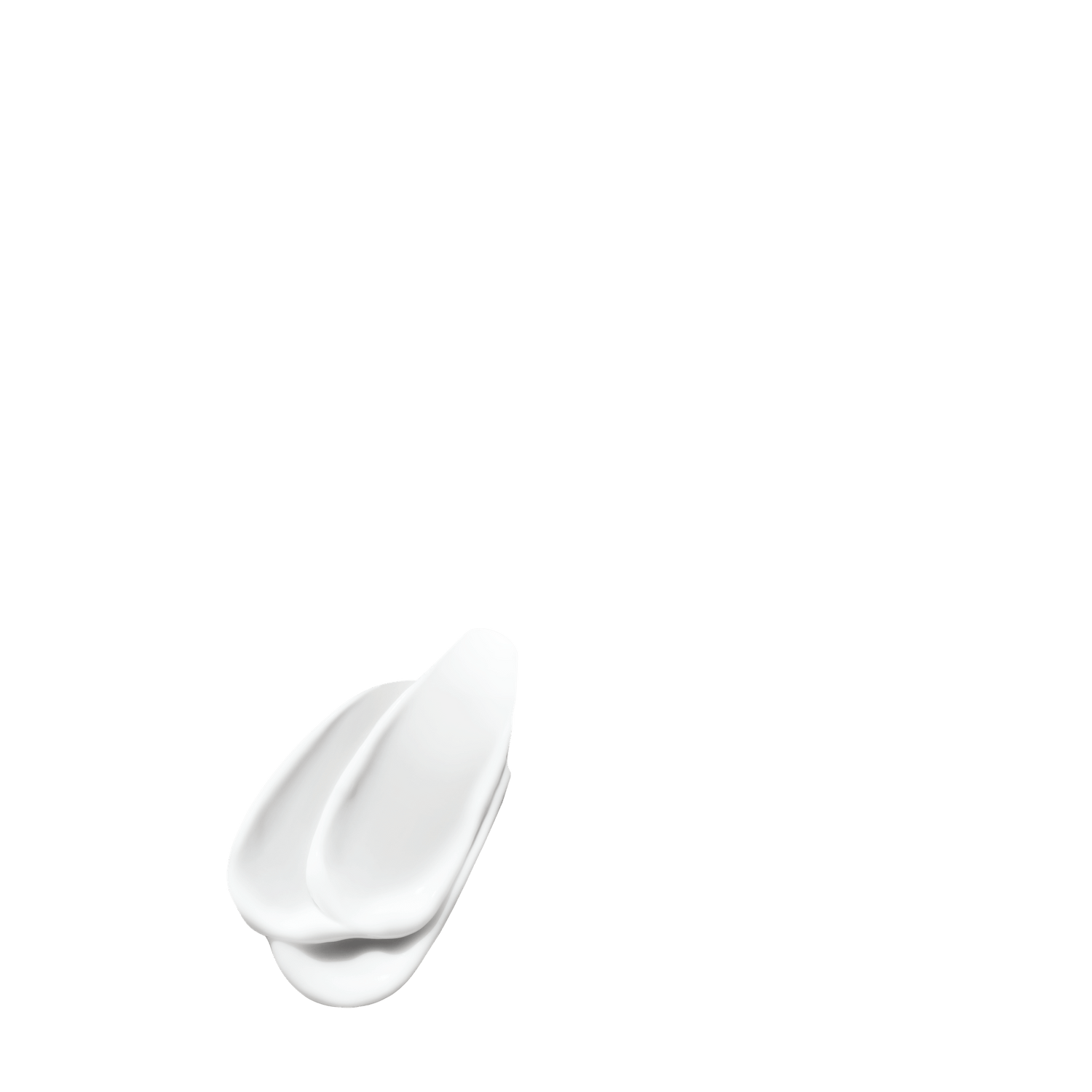 A dollop of white RESET Acne Gel product on a white background